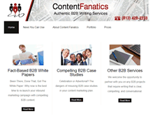 Tablet Screenshot of contentfanatics.com